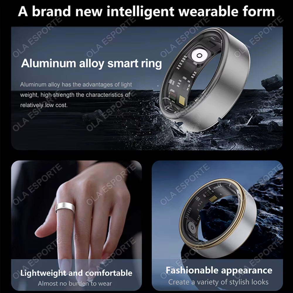 Smart Health Ring – Heart Rate, SpO₂, Multi-Sport, Waterproof