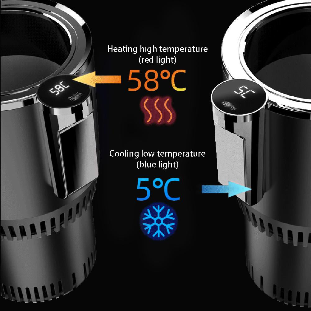 2-in-1 Intelligent Car Cup Warmer & Cooler – Smart Digital Display