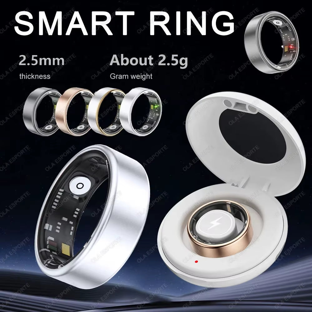Smart Health Ring – Heart Rate, SpO₂, Multi-Sport, Waterproof