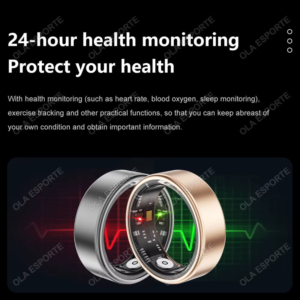Smart Health Ring – Heart Rate, SpO₂, Multi-Sport, Waterproof