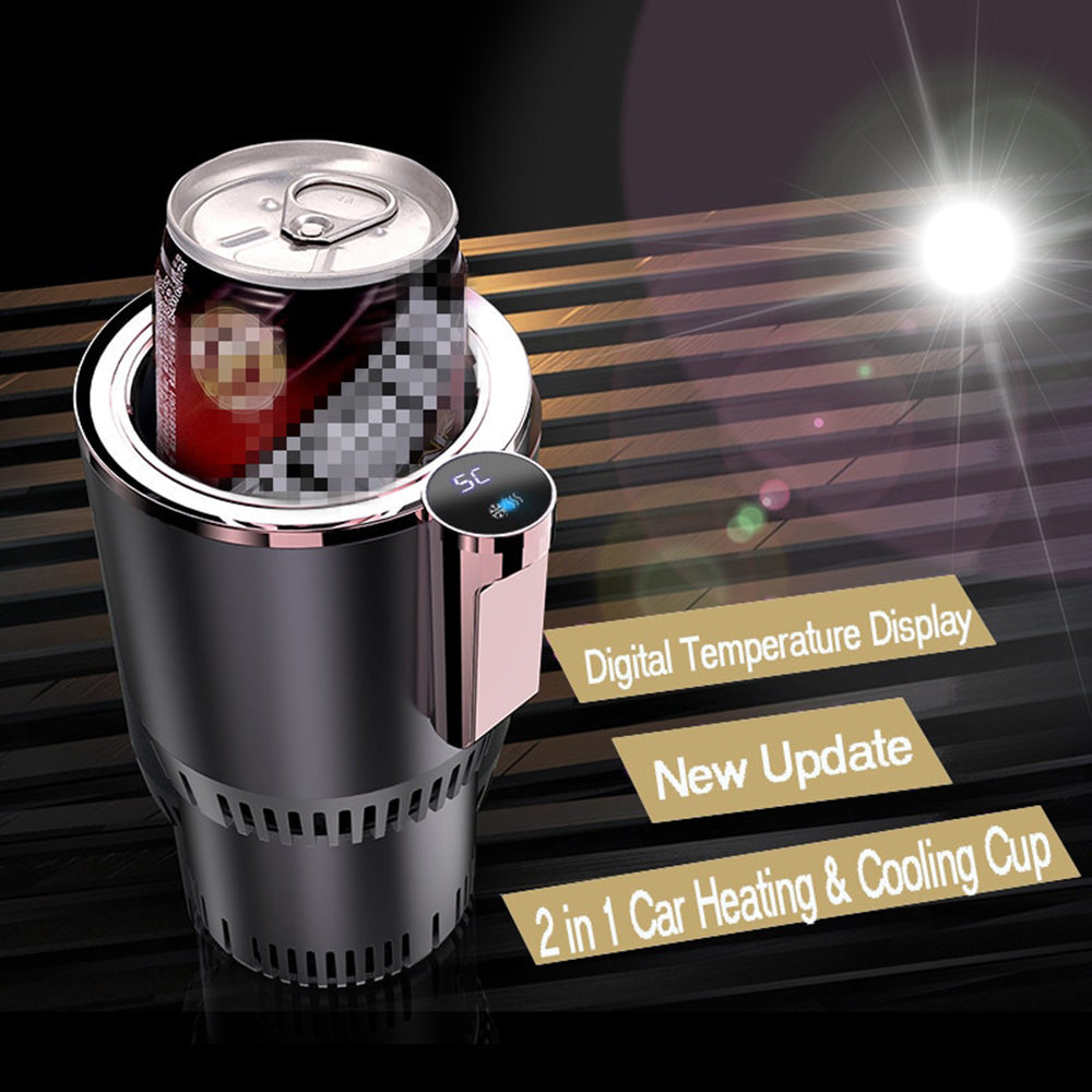 2-in-1 Intelligent Car Cup Warmer & Cooler – Smart Digital Display