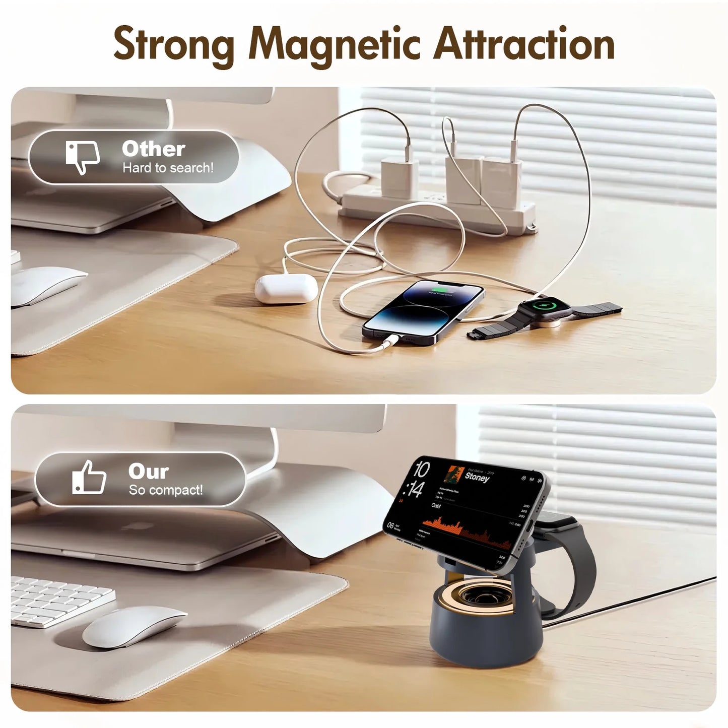 5-in-1 Wireless Charging Station – 15W Fast Charge for iPhone, AirPods & Apple Watch