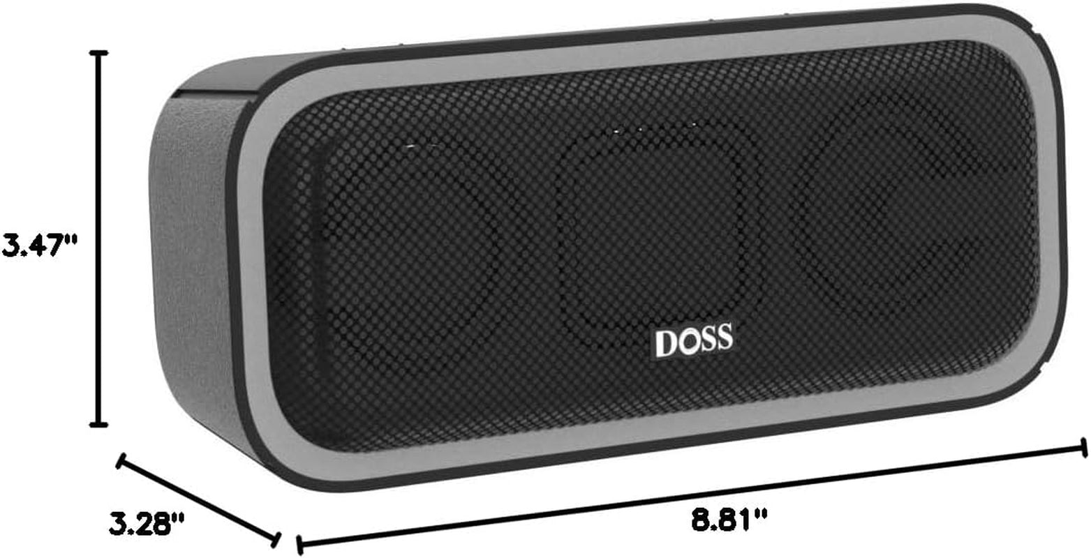 Soundbox Pro+ Bluetooth Speaker with 24W Impressive Sound, Booming Bass, IPX6 Waterproof, 15Hrs Playtime, Wireless Stereo Pairing, Mixed Colors Lights, 66 FT- Blue