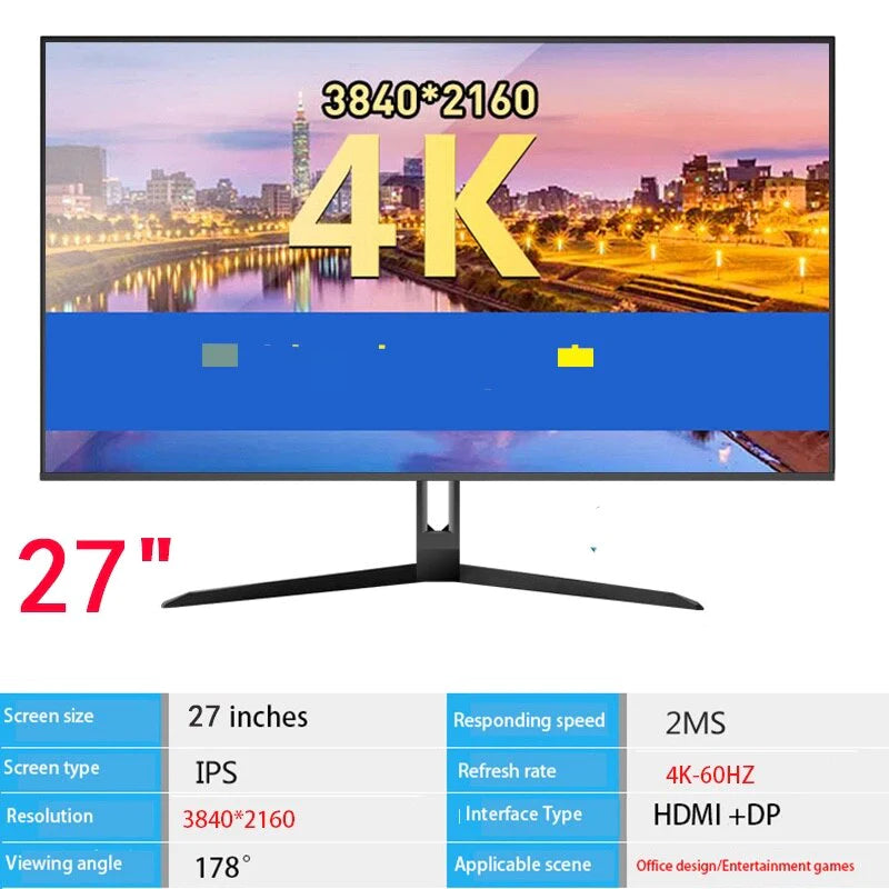 27" 4K Curved Gaming Monitor – 144Hz/165Hz UHD, PC Desktop, Office & Gaming